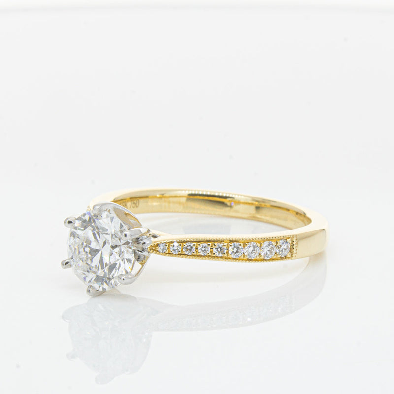 18ct Yellow Gold 1.00ct Diamond Zenith Ring-Ring-Walker & Hall
