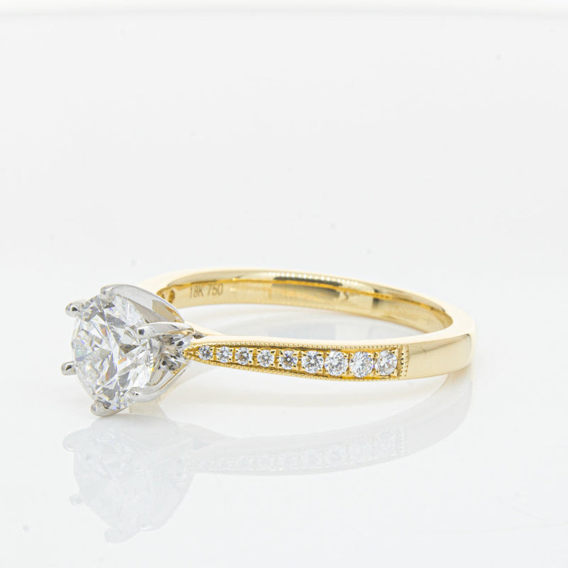 18ct Yellow Gold 1.00ct Diamond Zenith Ring-Ring-Walker & Hall