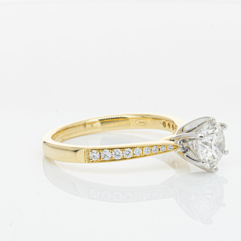18ct Yellow Gold 1.00ct Diamond Zenith Ring-Ring-Walker & Hall