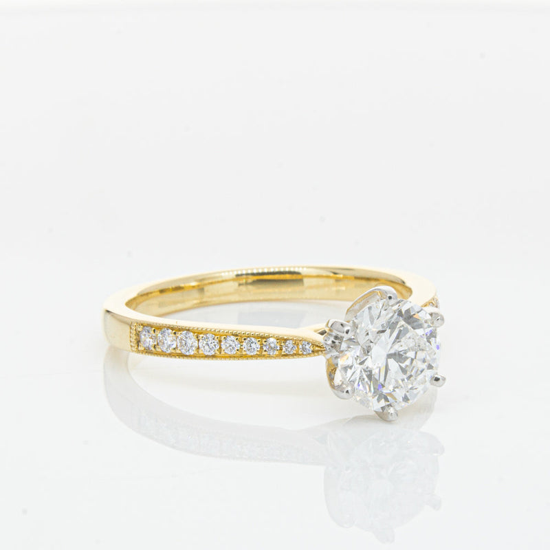 18ct Yellow Gold 1.00ct Diamond Zenith Ring-Ring-Walker & Hall