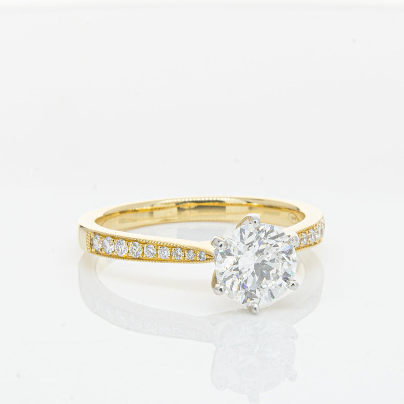 18ct Yellow Gold 1.00ct Diamond Zenith Ring-Ring-Walker & Hall
