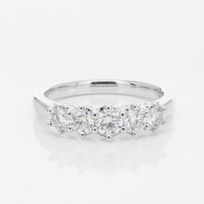 18ct White Gold Diamond Monarch Ring-Ring-Walker & Hall