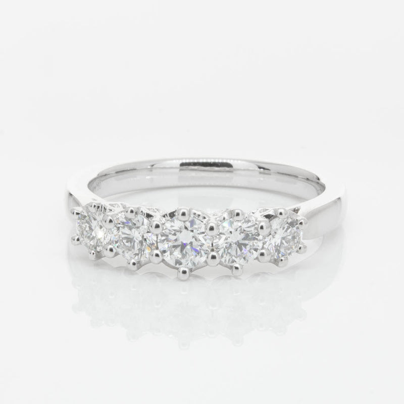 18ct White Gold Diamond Monarch Ring-Ring-Walker & Hall