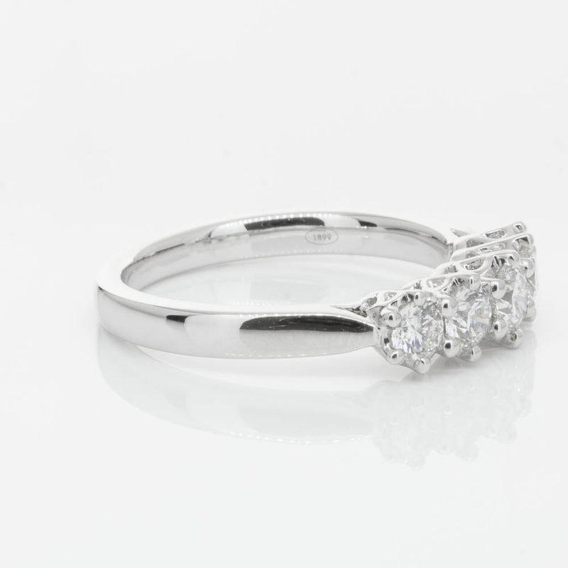 18ct White Gold Diamond Monarch Ring-Ring-Walker & Hall