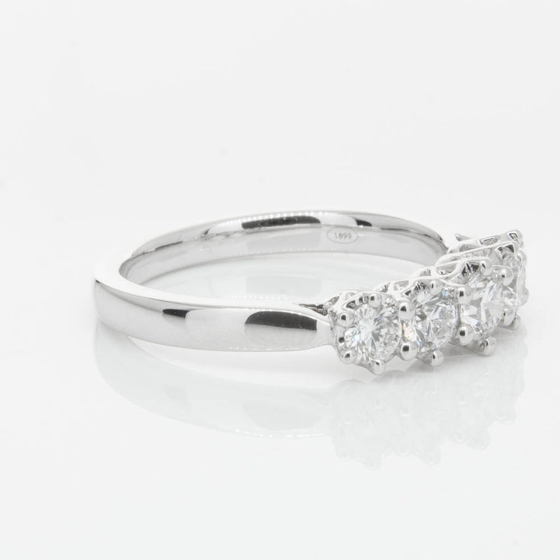 18ct White Gold Diamond Monarch Ring-Ring-Walker & Hall