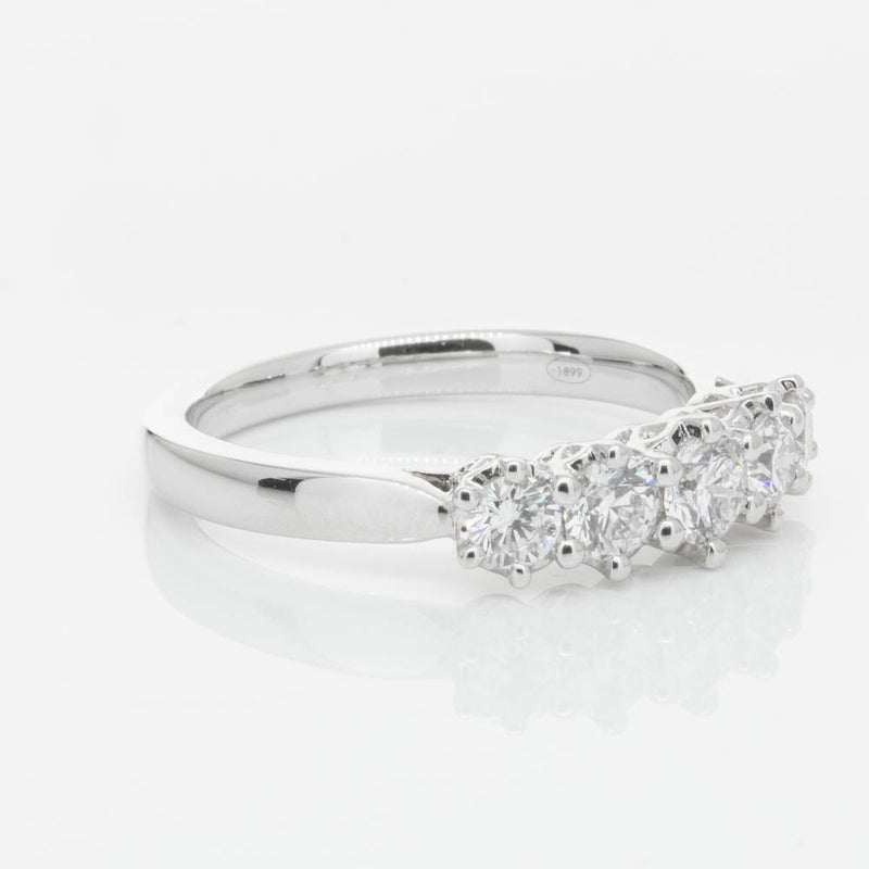 18ct White Gold Diamond Monarch Ring-Ring-Walker & Hall