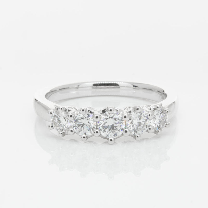 18ct White Gold Diamond Monarch Ring-Ring-Walker & Hall