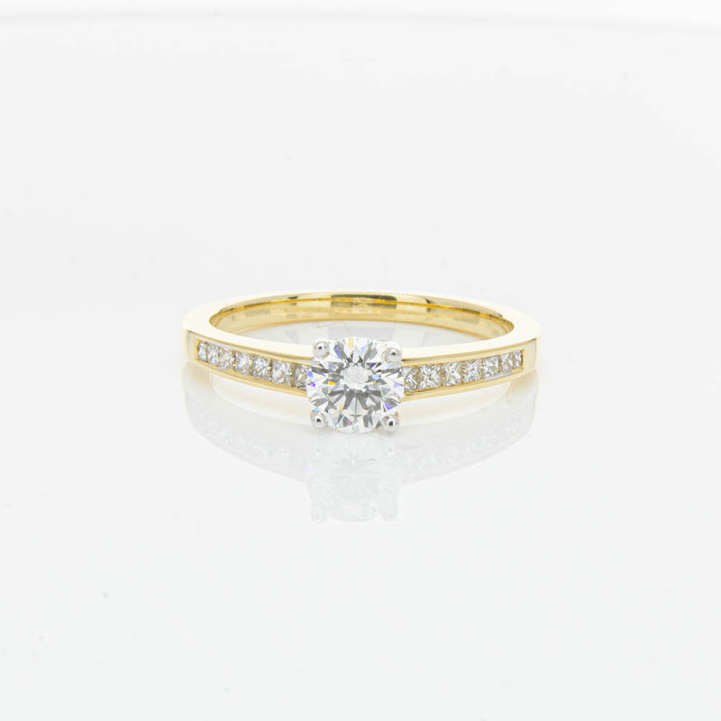 18ct Yellow Gold .50ct Diamond Riviera Ring-Ring-Walker & Hall