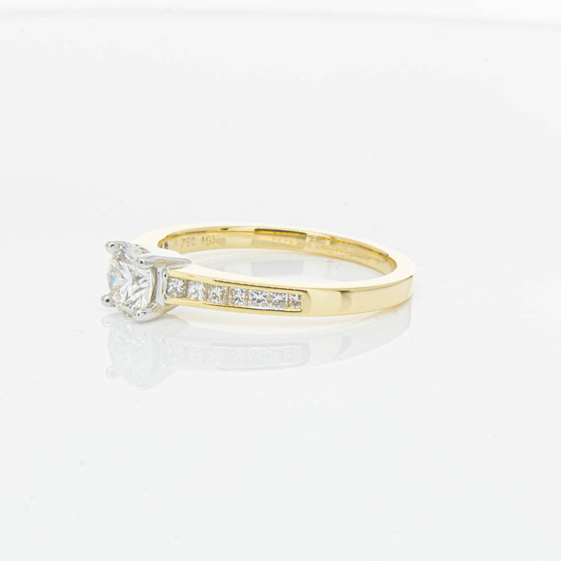 18ct Yellow Gold .50ct Diamond Riviera Ring-Ring-Walker & Hall