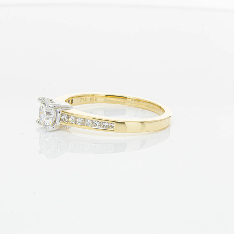 18ct Yellow Gold .50ct Diamond Riviera Ring-Ring-Walker & Hall