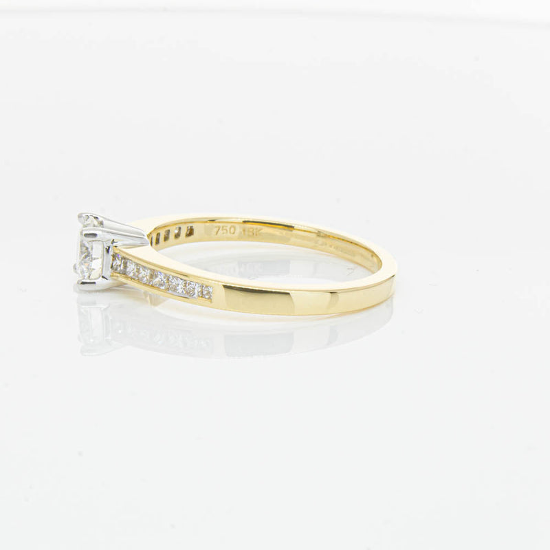 18ct Yellow Gold .50ct Diamond Riviera Ring-Ring-Walker & Hall