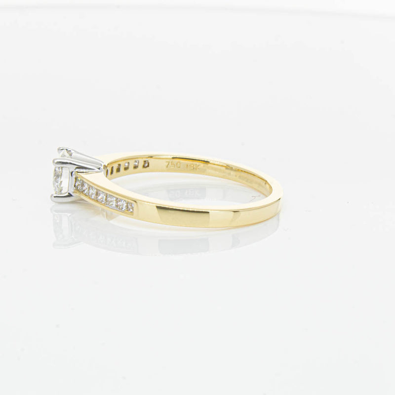 18ct Yellow Gold .50ct Diamond Riviera Ring-Ring-Walker & Hall