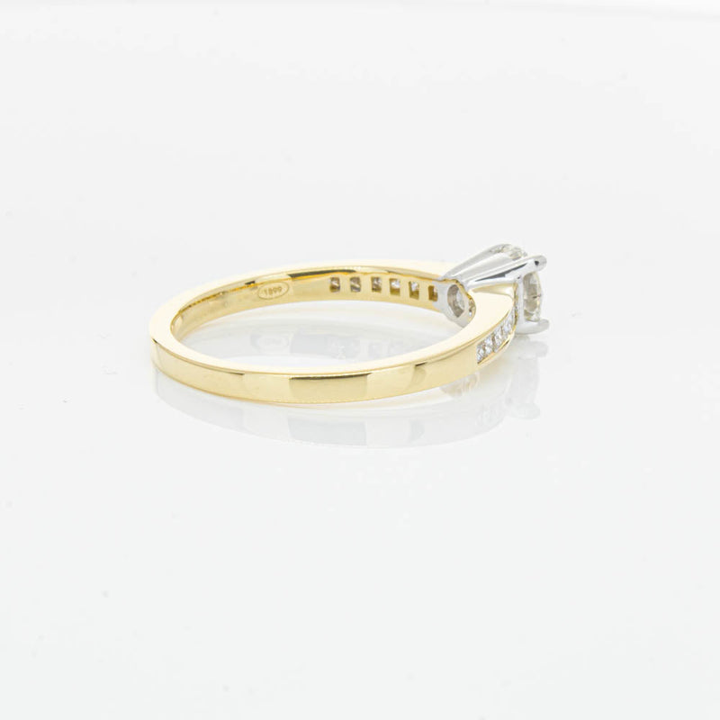 18ct Yellow Gold .50ct Diamond Riviera Ring-Ring-Walker & Hall