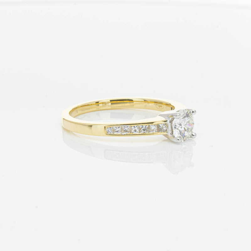 18ct Yellow Gold .50ct Diamond Riviera Ring-Ring-Walker & Hall