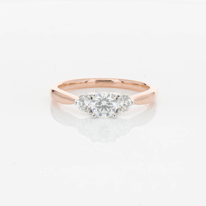 18ct Rose Gold .42ct Diamond Elysian Ring-Ring-Walker & Hall