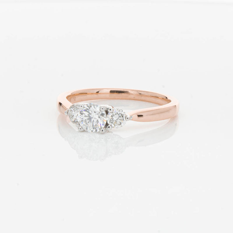 18ct Rose Gold .42ct Diamond Elysian Ring-Ring-Walker & Hall
