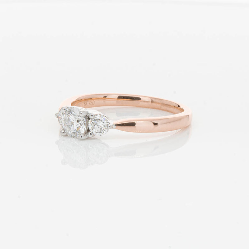 18ct Rose Gold .42ct Diamond Elysian Ring-Ring-Walker & Hall