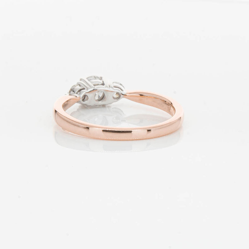 18ct Rose Gold .42ct Diamond Elysian Ring-Ring-Walker & Hall