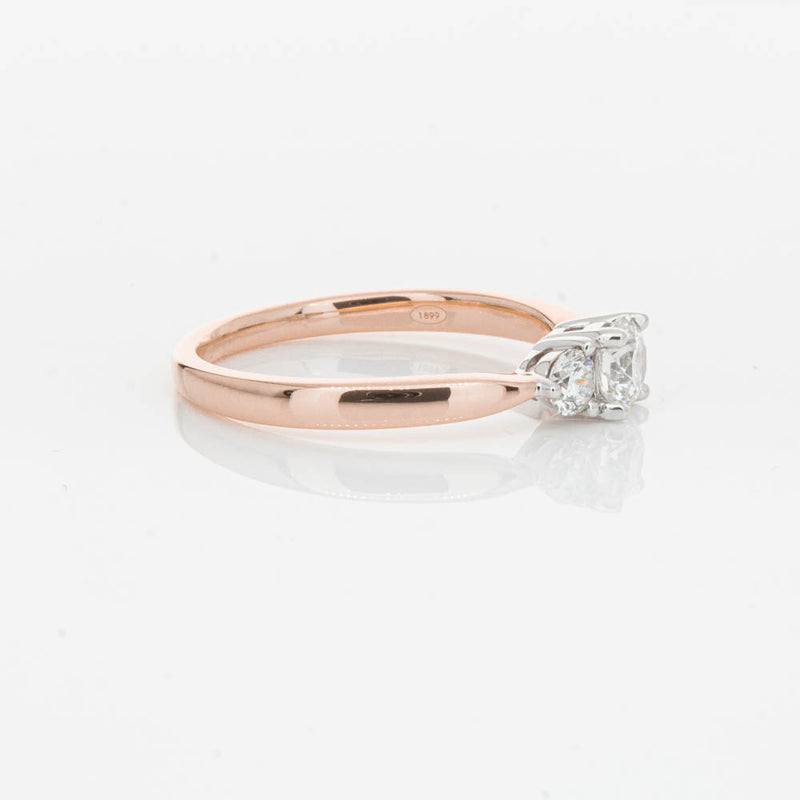 18ct Rose Gold .42ct Diamond Elysian Ring-Ring-Walker & Hall