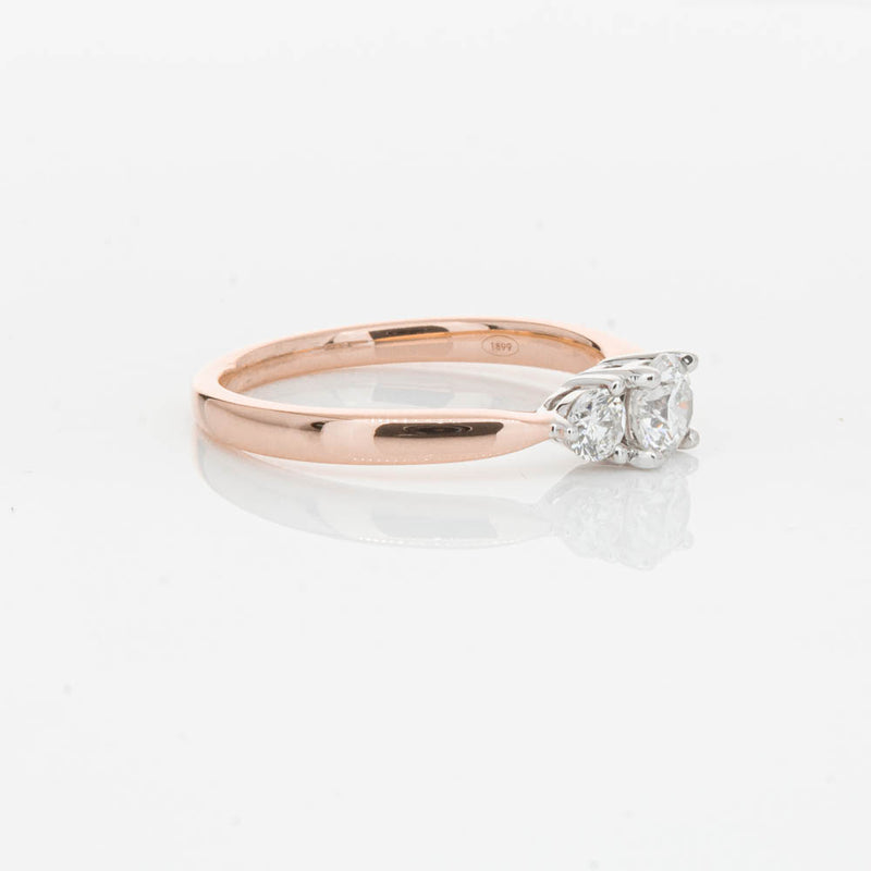 18ct Rose Gold .42ct Diamond Elysian Ring-Ring-Walker & Hall