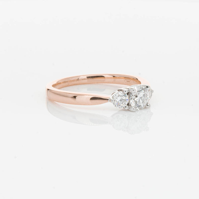 18ct Rose Gold .42ct Diamond Elysian Ring-Ring-Walker & Hall