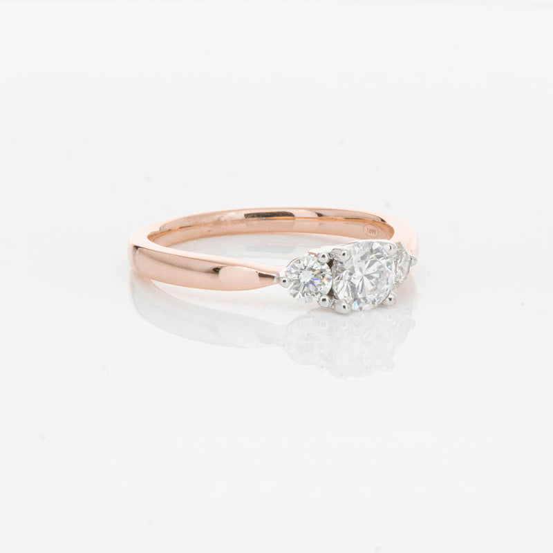 18ct Rose Gold .42ct Diamond Elysian Ring-Ring-Walker & Hall