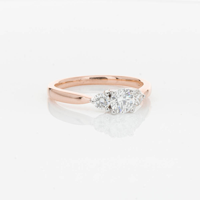 18ct Rose Gold .42ct Diamond Elysian Ring-Ring-Walker & Hall