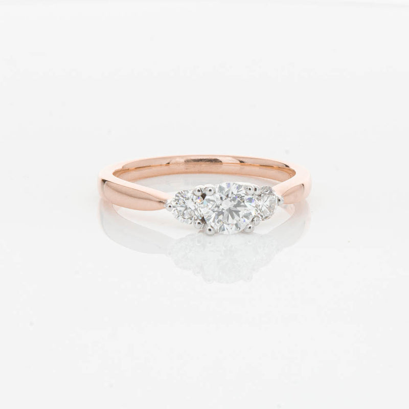 18ct Rose Gold .42ct Diamond Elysian Ring-Ring-Walker & Hall