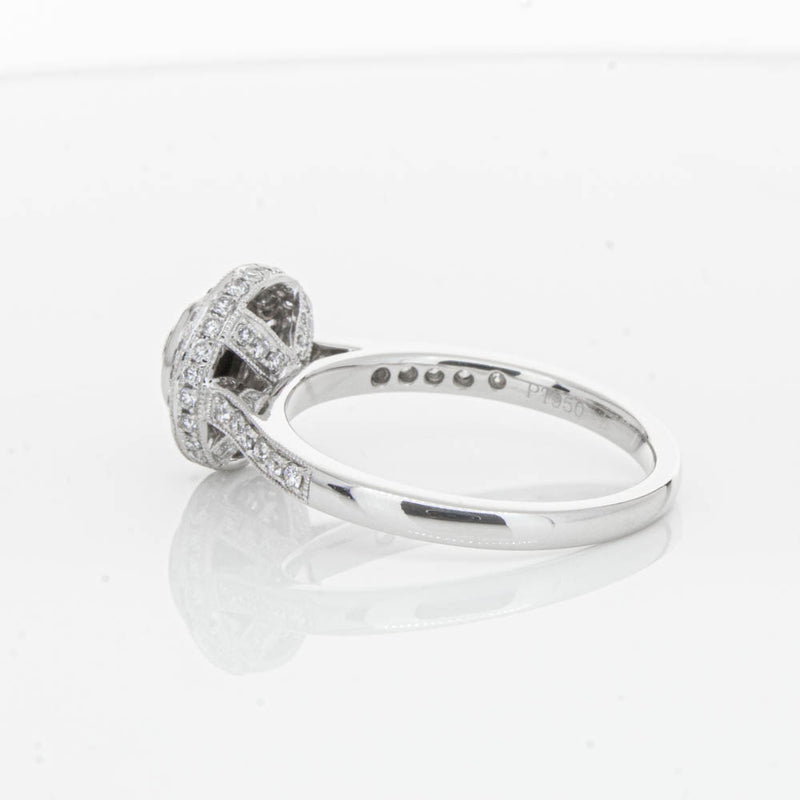 Platinum Black Diamond Ring-Ring-Walker & Hall