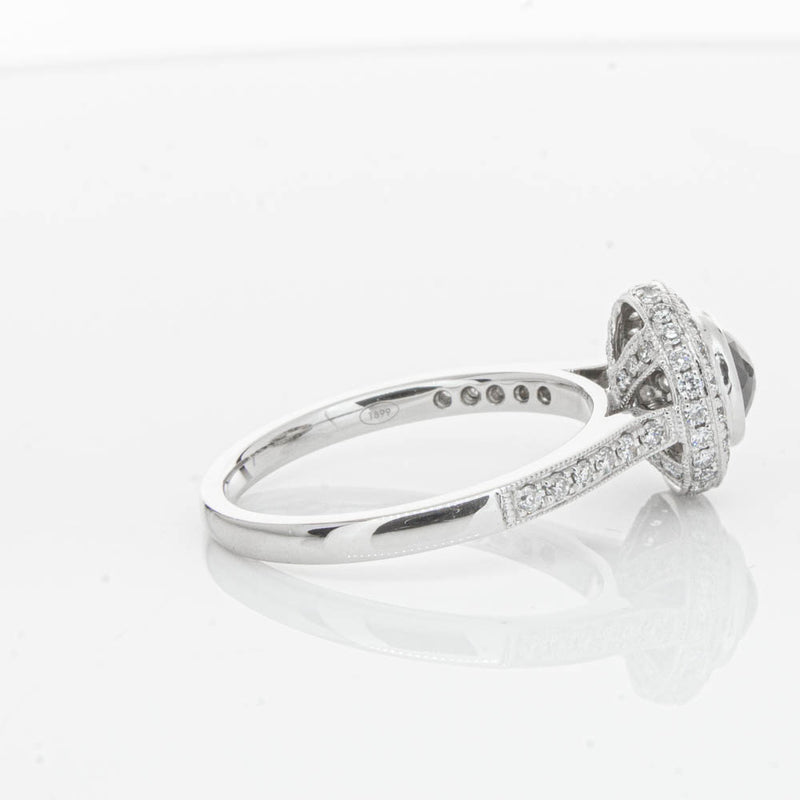 Platinum Black Diamond Ring-Ring-Walker & Hall