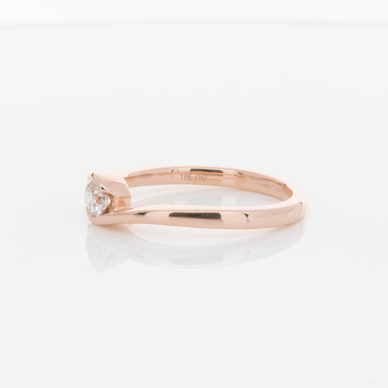 18ct Rose Gold .30ct Diamond Embrace Ring-Ring-Walker & Hall