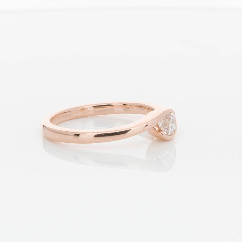 18ct Rose Gold .30ct Diamond Embrace Ring-Ring-Walker & Hall