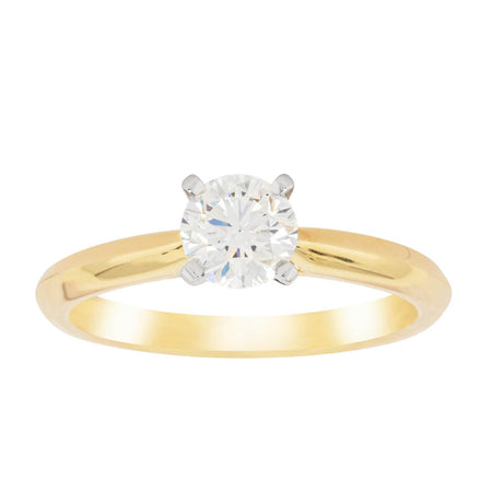 18ct Yellow Gold .70ct Diamond Venetian Ring-Ring-Walker & Hall