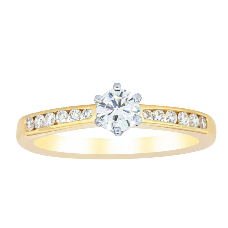 18ct Yellow Gold .30ct Diamond Avalon Ring-Ring-Walker & Hall