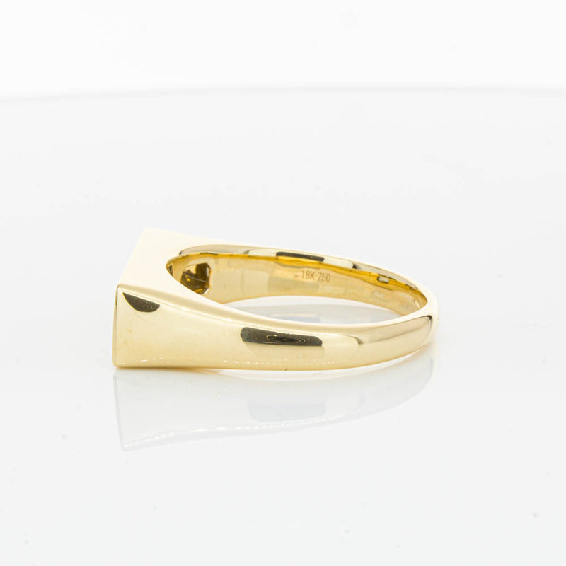 18ct Yellow Gold Diamond Signet Ring-Ring-Walker & Hall