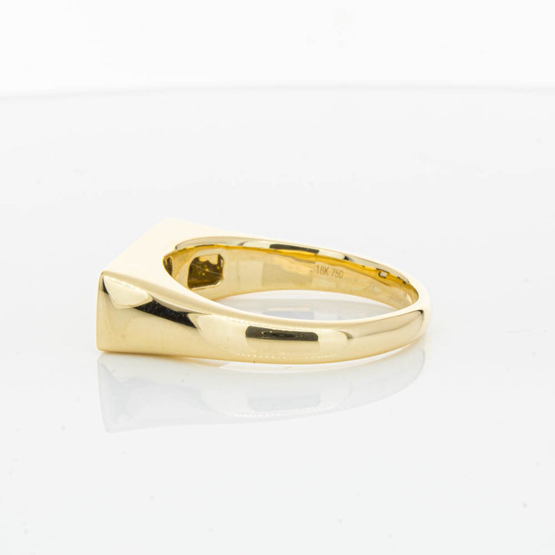 18ct Yellow Gold Diamond Signet Ring-Ring-Walker & Hall