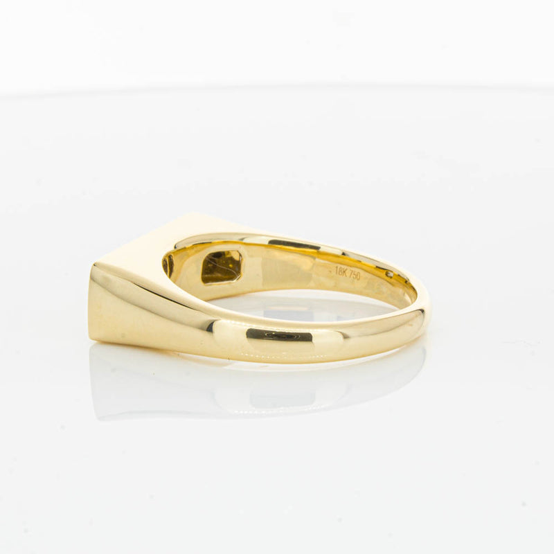 18ct Yellow Gold Diamond Signet Ring-Ring-Walker & Hall