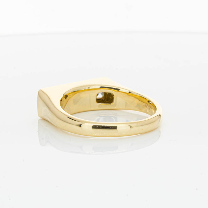 18ct Yellow Gold Diamond Signet Ring-Ring-Walker & Hall