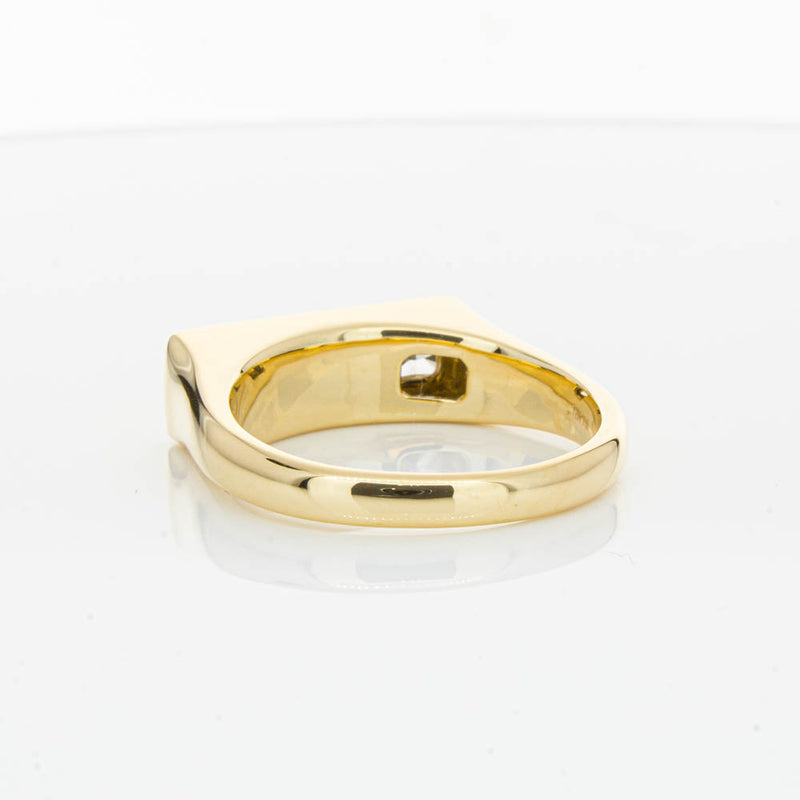 18ct Yellow Gold Diamond Signet Ring-Ring-Walker & Hall