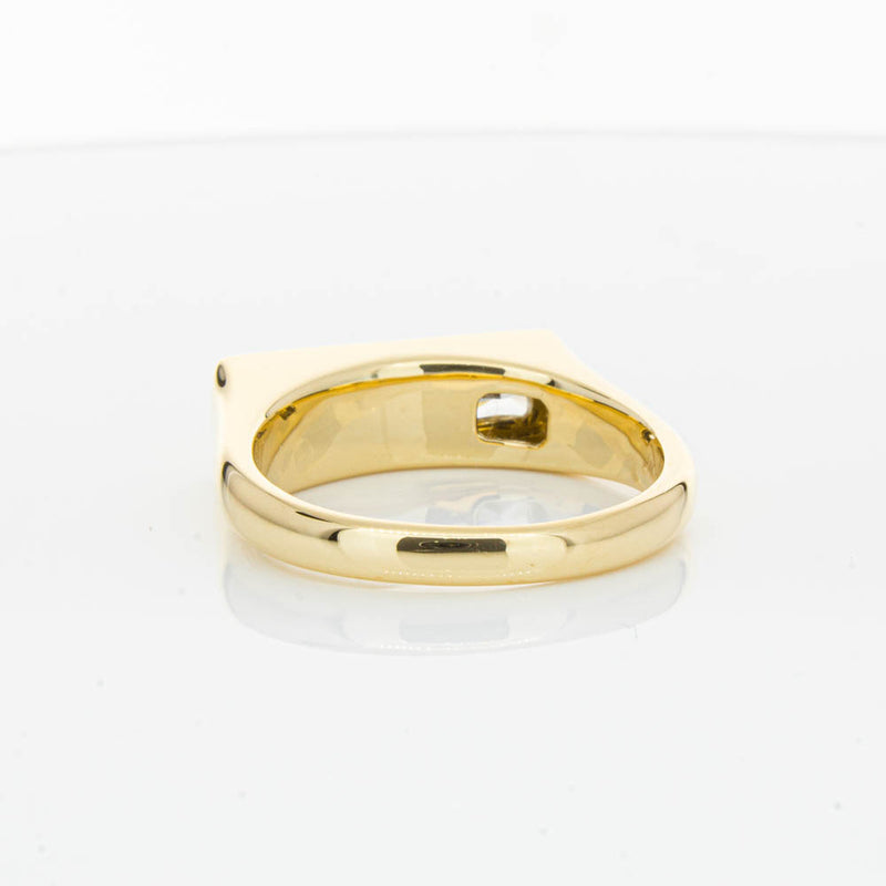 18ct Yellow Gold Diamond Signet Ring-Ring-Walker & Hall