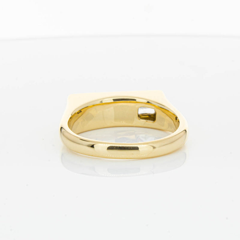 18ct Yellow Gold Diamond Signet Ring-Ring-Walker & Hall