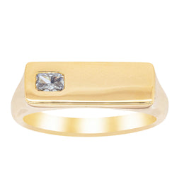 18ct Yellow Gold .31ct Diamond Signet Ring - Ring - Walker & Hall