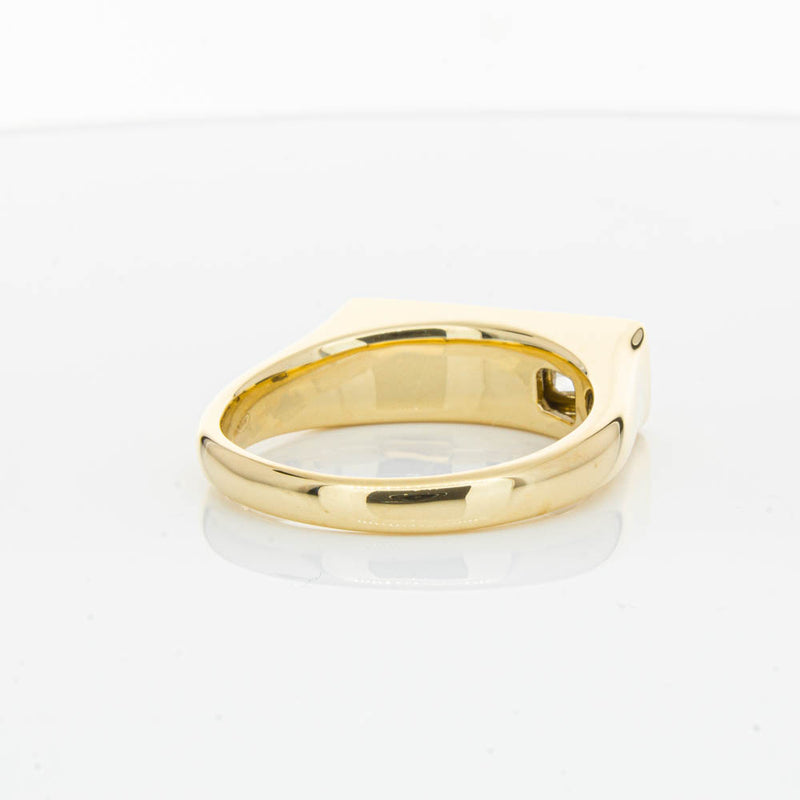 18ct Yellow Gold Diamond Signet Ring-Ring-Walker & Hall