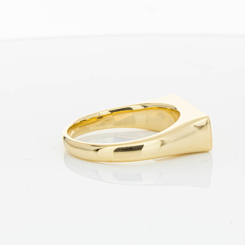 18ct Yellow Gold Diamond Signet Ring-Ring-Walker & Hall