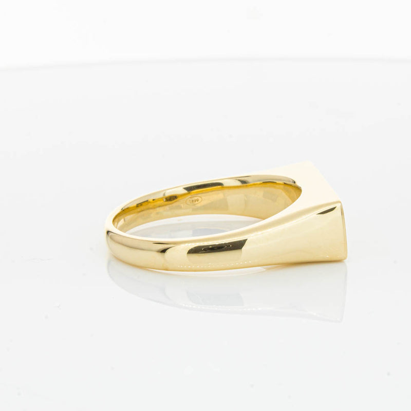 18ct Yellow Gold Diamond Signet Ring-Ring-Walker & Hall