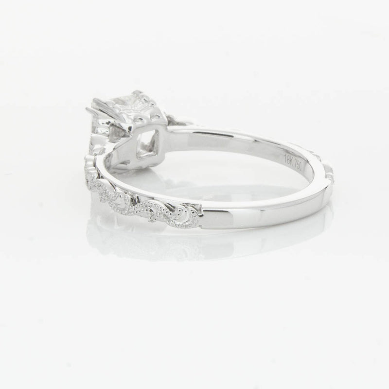 18ct White Gold Princess Cut Diamond Romanov Ring-Ring-Walker & Hall