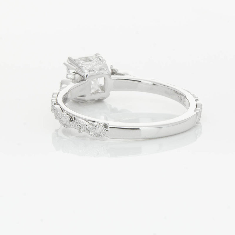 18ct White Gold Princess Cut Diamond Romanov Ring-Ring-Walker & Hall