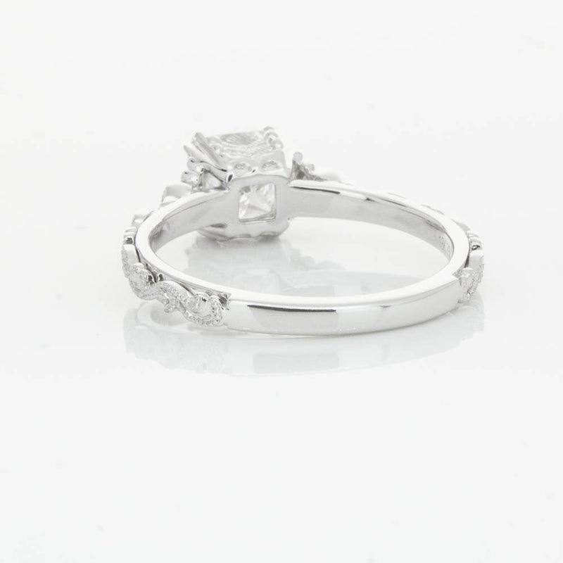 18ct White Gold Princess Cut Diamond Romanov Ring-Ring-Walker & Hall