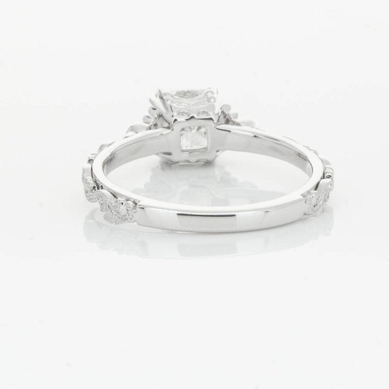 18ct White Gold Princess Cut Diamond Romanov Ring-Ring-Walker & Hall