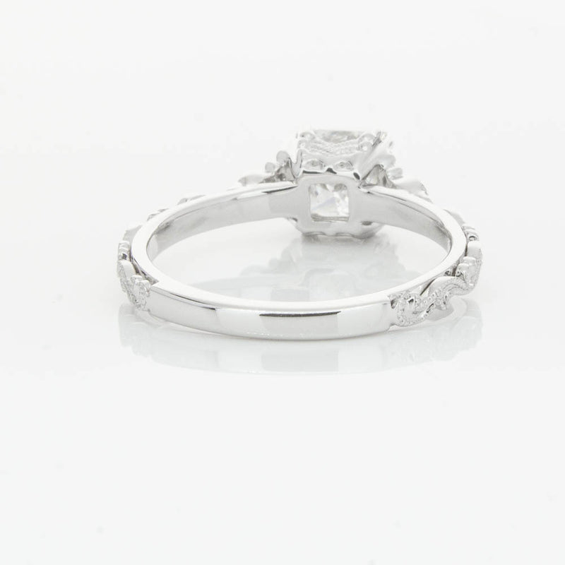 18ct White Gold Princess Cut Diamond Romanov Ring-Ring-Walker & Hall